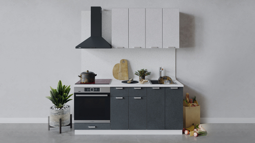 Кухонный гарнитур «Гранита» длиной 180 см со шкафом НБ