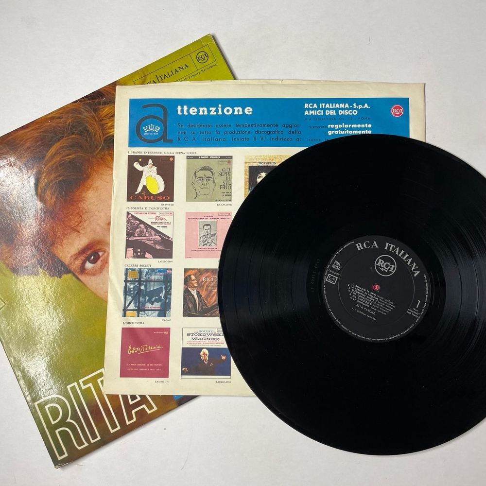 Винтажная виниловая пластинка LP Rita Pavone (Italy 1963)