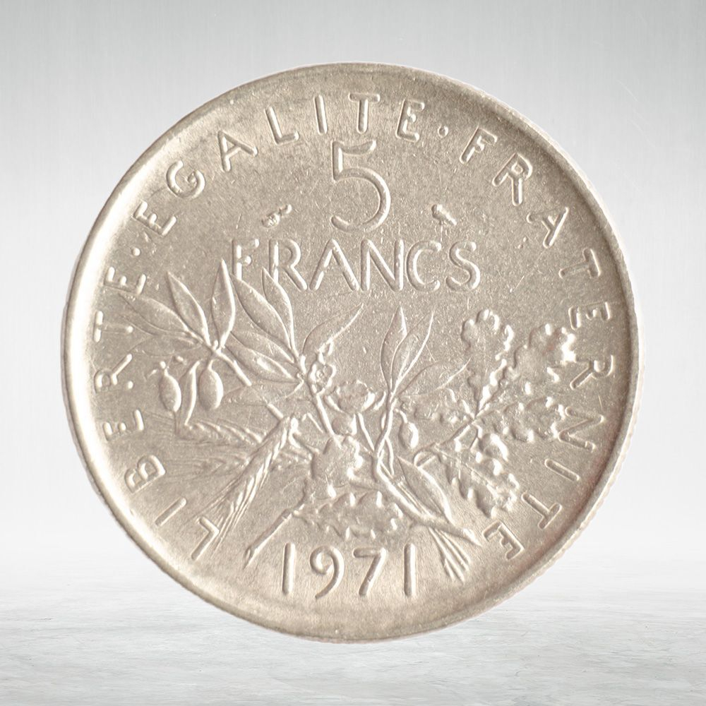 France, 5 Francs 1971 - Signature "O. Roty", VF