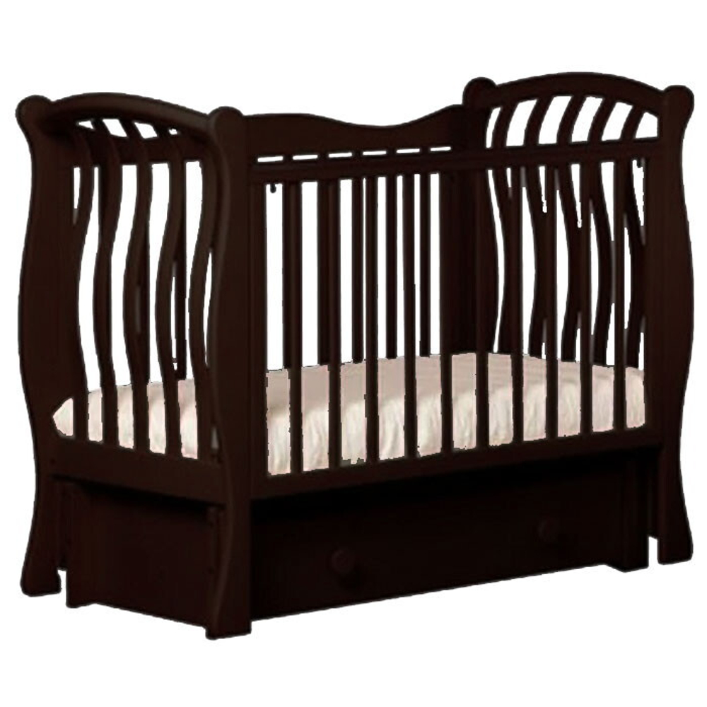 Детская кроватка Кубаньлесстрой Маргаритка маятник универсальный БИ 08 венге