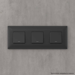 Рамка "Avanti", "Черный матовый", 3 поста (6 мод.)