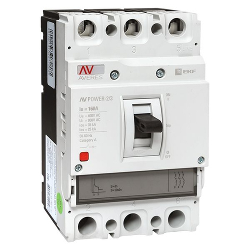 Выключатель автоматический в литом корпусе AV-POWER-2/3 160А 35кА TR EKF (8.00 шт.)