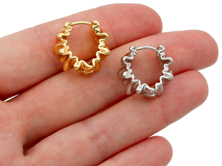 Серьги-Кольца "Relief", 18мм