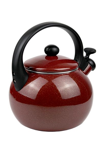 Чайник 2,2 л. эмалированный со свистком Kamille KM 1038C с черной бакелитовой ручкой