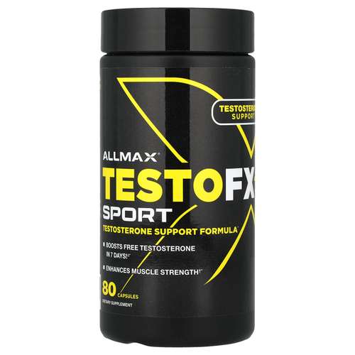 ALLMAX, TestoFX Sport, формула для поддержки тестостерона, 80 капсул