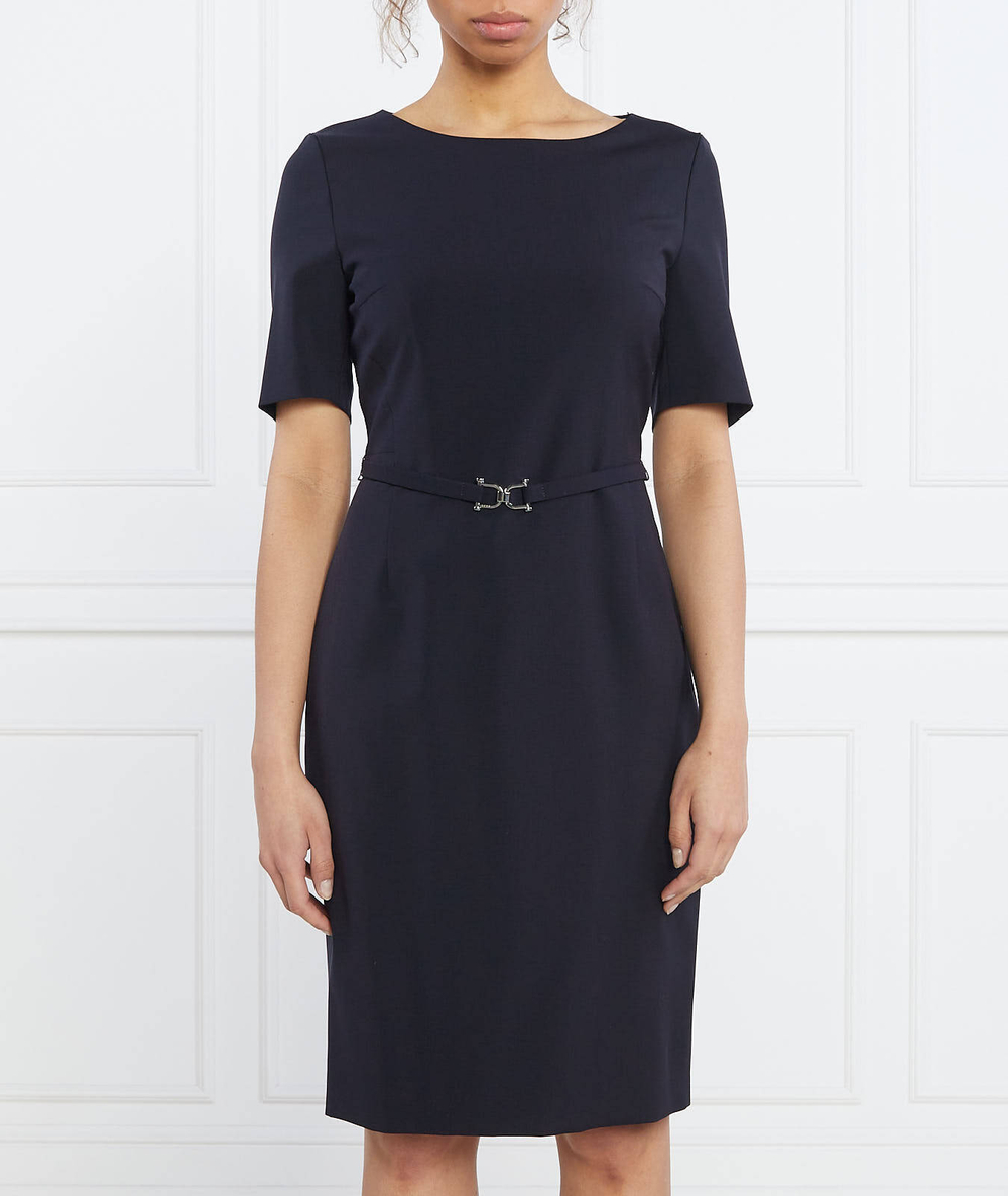 хлопковое платье daleah BOSS BLACK - темно-синий(50490041)