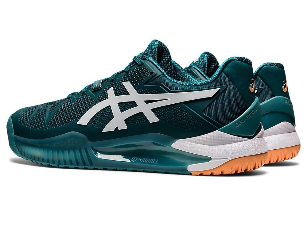 Мужские кроссовки теннисные Asics Gel-Resolution 8 - velvet pine/white