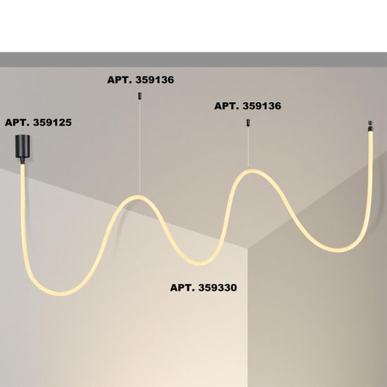 359330 KONST NT24 082 черный Светильник светодиодный IP20 LED 3000K 38W 170-265V 3360Лм RAMO
