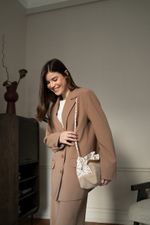 Косметичка Boho со съемной ручкой, Бежевый