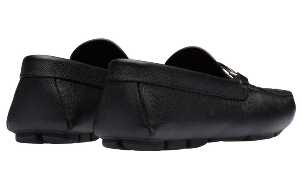 PRADA Logo Plaque Loafers