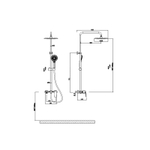 Душевая система с тропическим душем Oulin OL-HT-2306