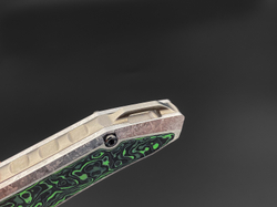 Складной нож Guerrero M390 CrystalTi green carbon