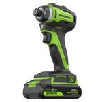 Винтоверт ударный акк. Greenworks ID3170, 24V, б/щет, 0-3200об/мин, 4000 уд/мин, HEX 1/4, 170Нм,1х2Ач,ЗУ,кор (3804907CUA)