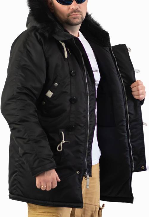 Куртка мужская зимняя Apolloget Sapporo 2019 (черная - black)