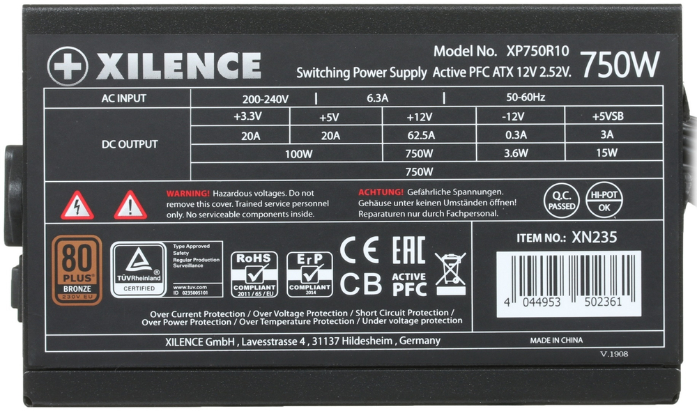 Блок питания Xilence XP750R10 750 Вт