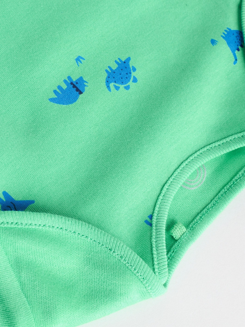 Боди с коротким рукавом для малышей Next E19-890, 5 шт., Зеленый, Голубой, Бежевый, Оранжевый