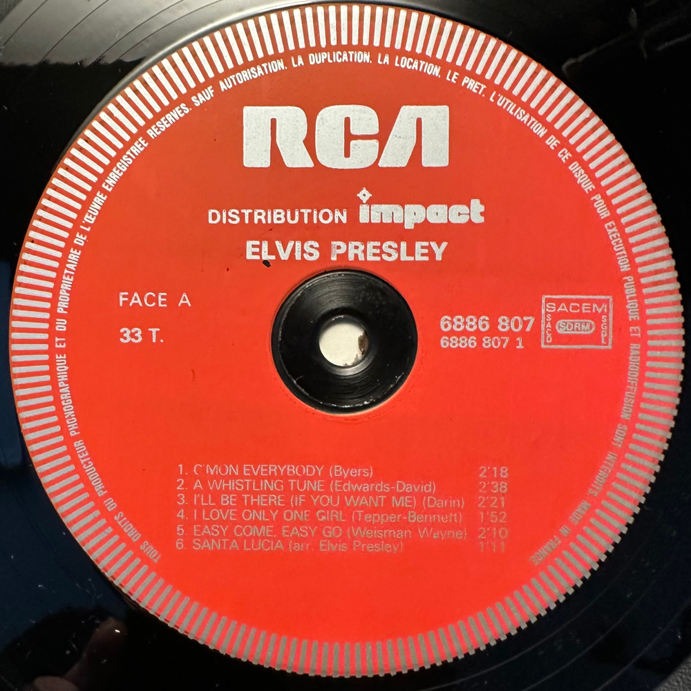 Elvis Presley - Elvis Presley (Франция 1977г.)