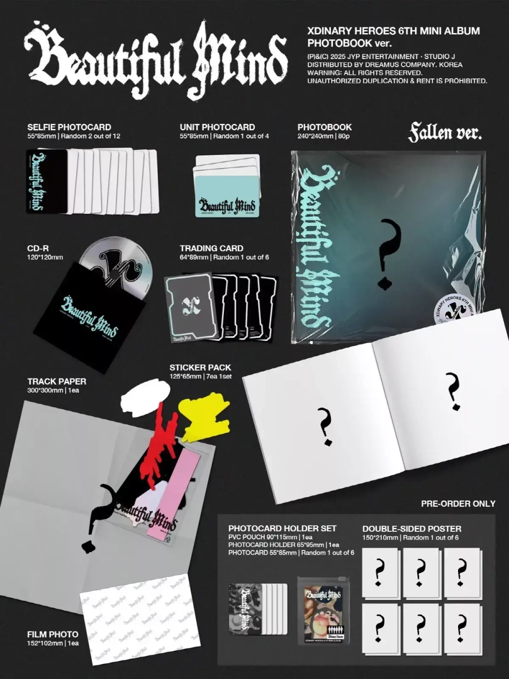 Альбом Xdinary Heroes - Beautiful Mind [Photobook ver.] (Fallen ver.)