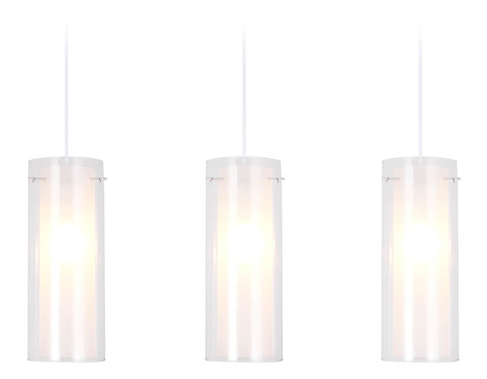 Подвесной светильник TR3675/3 CH/CL/FR хром/прозрачный/белый матовый E14/3 max 40W 640*110*900