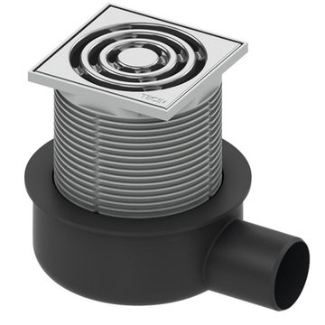 Душевой канал трап TECE TECEdrainpoint S50 (3601050) низкий горизонтальный, матовый хром