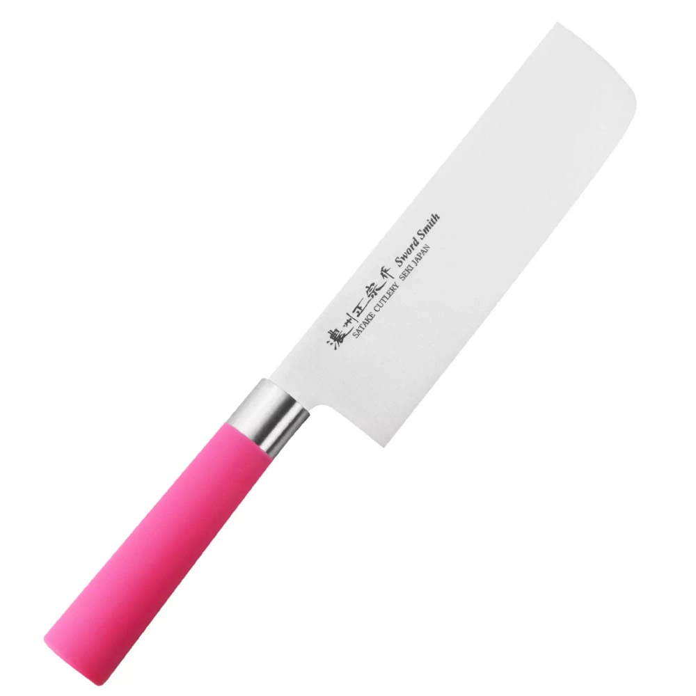 Satake - Нож накири Macaron Pink 17см / артикул   807-272  / GTIN 4956617807272