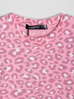 Розовая футболка для девочки на лето