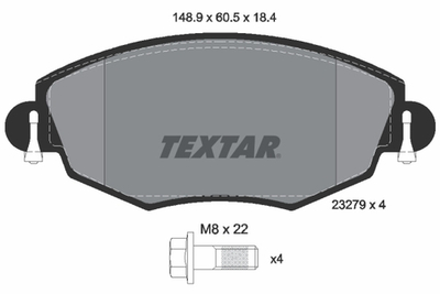 TEXTAR - 2327904-TET - Brake Pad Set, disc brake