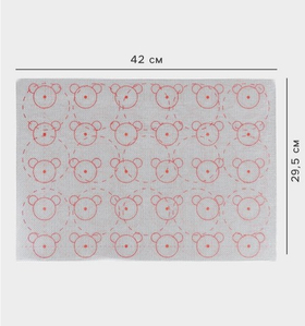 Коврик «Макаронс. Ушки», силикон, 42×29.5 см