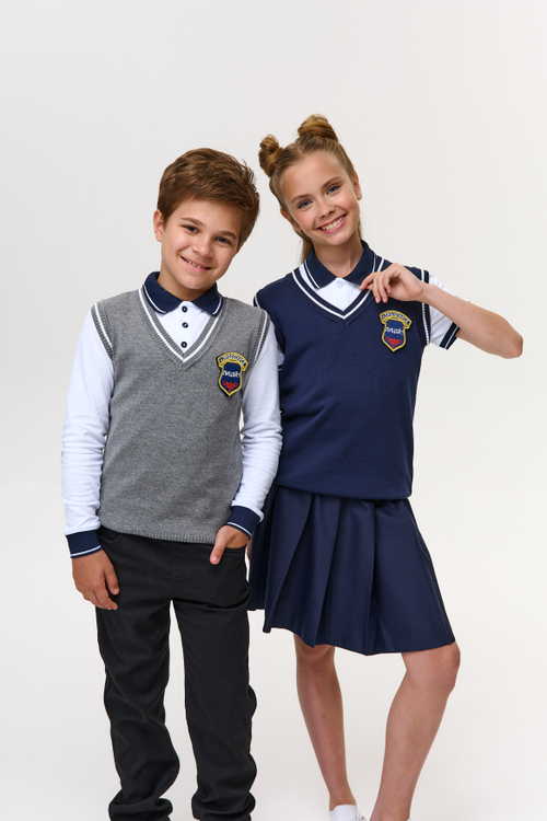 Жилет школьный вязаный (с липучкой)
