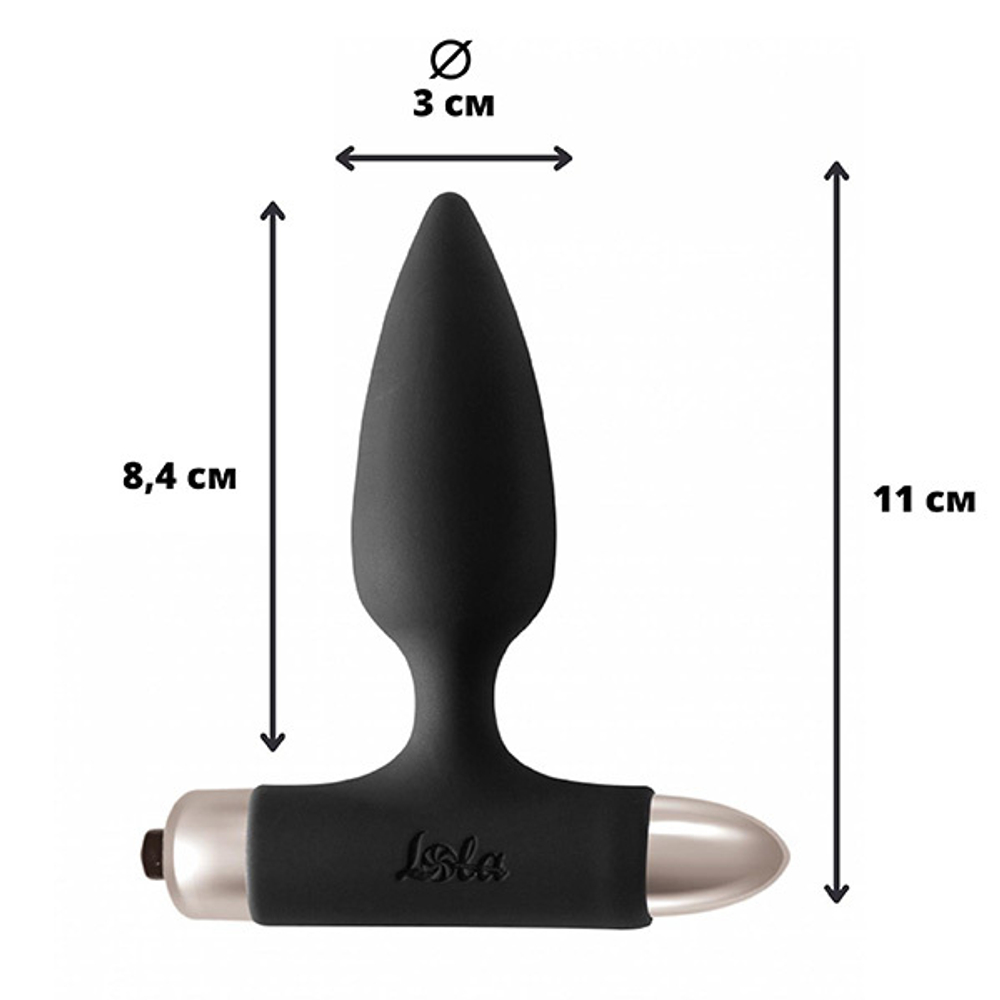 Анальный стимулятор 11см с вибрацией Lola Games Spice it up New Edition Glory Black 8015-01lola