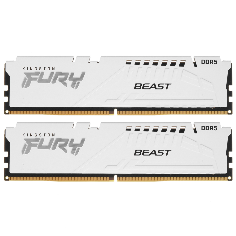 Оперативная память Kingston FURY Beast DDR5‑6400 — 32/64 ГБ (чёрный / белый)