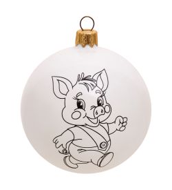 Элита НФШ-1536 Ел.украшение Шар «Свинка» 85 мм