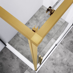 Душевой уголок Slim-N VSR-4SN9014CLG, 1400*900, брашированное золото, стекло прозрачное