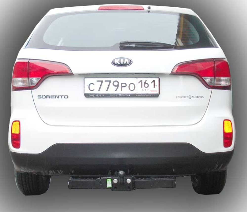 Фаркоп(прицепное) Лидер-Плюс для HYUNDAI SANTA FE (DM) 2012-2018/ KIA SORENTO 4 (XM FL) 2012-2018(паспорт и сертификат в комплекте)(без электрики)H224-F
