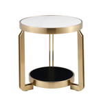 Журнальный столик Калисто 55*55 см светлая и темная керамика