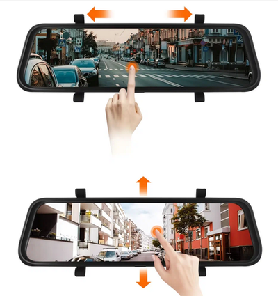 Видеорегистратор в авто в зеркале 9.66" Wi-fi BD+GPS 2камеры ZX999L