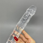 Двусторонний фаллоимитатор Alive Supreme (38,5×3,9 см) прозрачный