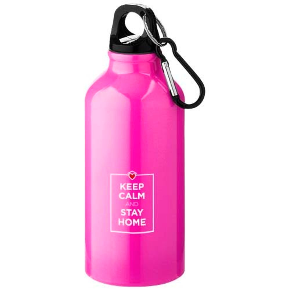 Алюминиевая бутылка для воды Oregon объемом 400 мл с карабином