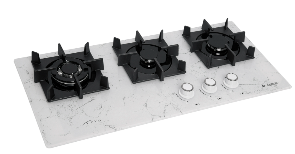 Поверхность варочная  Гефест ПВГ 2150-01 К92 (белый мрамор, газ/к, 75*50)