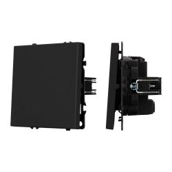 Механизм выключателя одноклавишный перекрёстный SWT-NOBE-MKX1-SFPL-BK (230V, 10A) (Arlight, Черный оникс) 054249