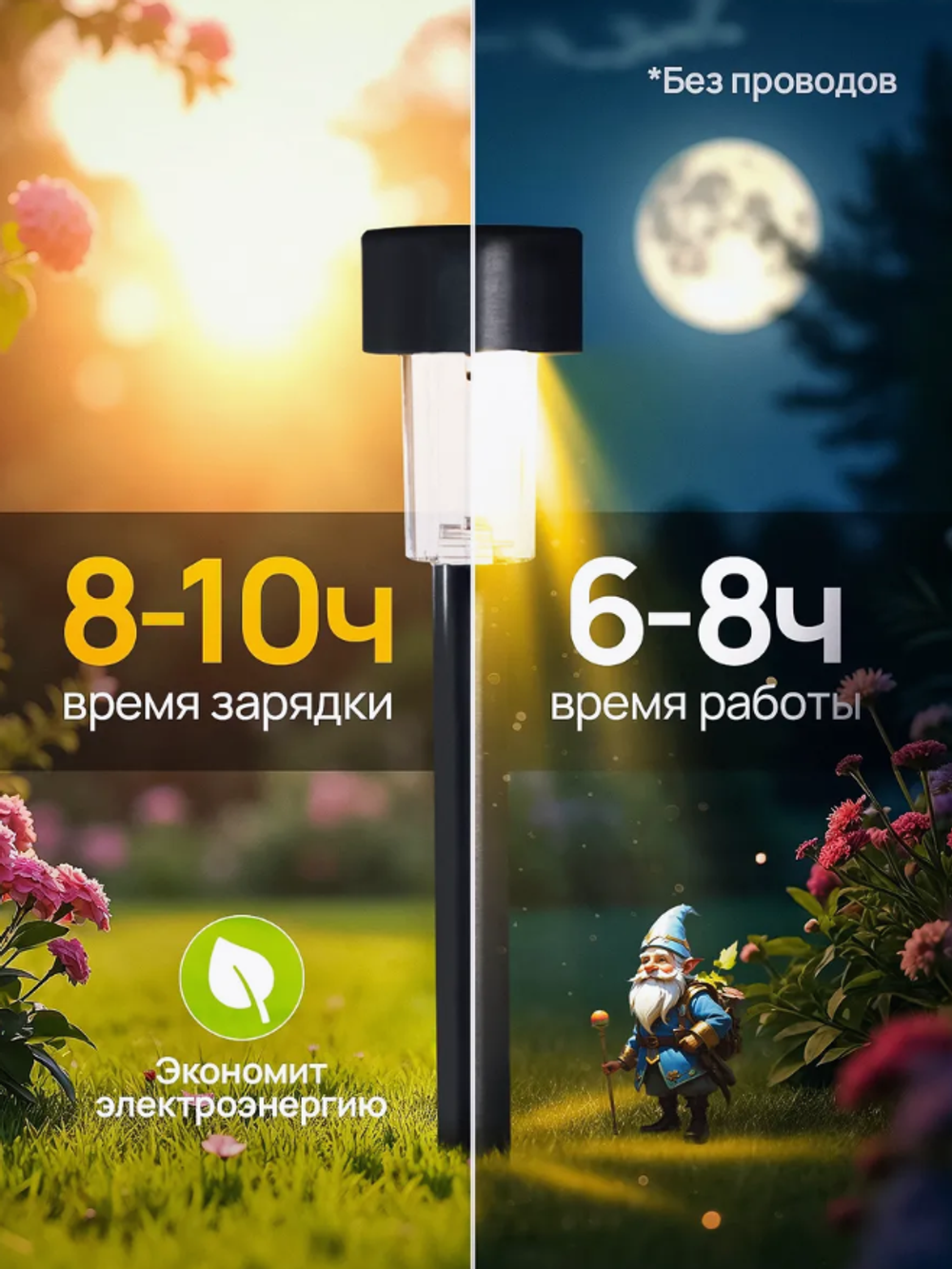 Светильник садовый на солнечной батарее