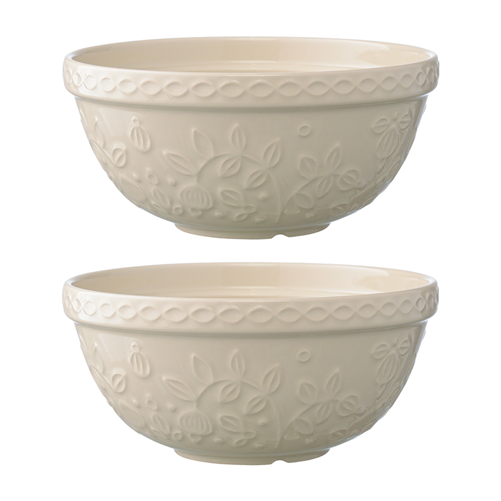 Миска кремового цвета с рельефным узором Ягоды Тайги из коллекции russian north, 2,5л