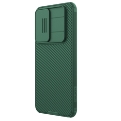 Чехол зеленого цвета (Dark Green) с защитной шторкой для камеры от Nillkin на Samsung Galaxy A36 5G, серия CamShield Pro Case