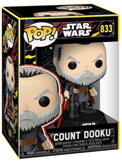 Фигурка Funko POP! Bobble Star Wars Count Dooku (Retro) (833) 90326 / Фигурка Фанко ПОП! по мотивам вселенной "Звездные войны", Граф Дуку