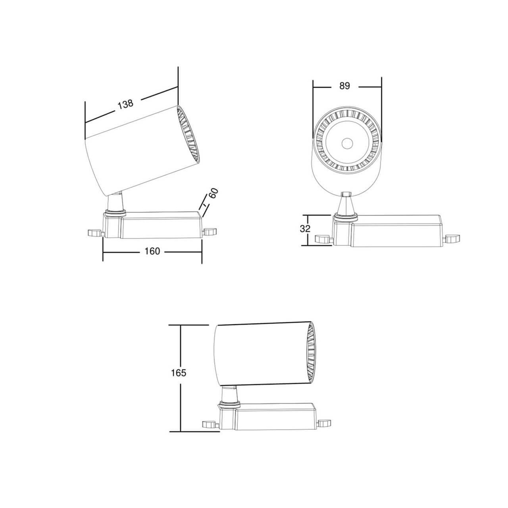 Трековый светильник Maytoni Technical TR029-3-20W3K-B