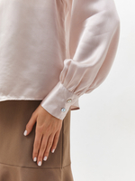 Блузка 2888 с бантом розовая