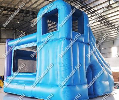 Детский надувной батут "Границы радости", синий, 3,5*3*3 м