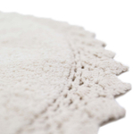 Стираемый коврик Nattiot Perla Ecru (Ø110 см), хлопок, бежевый