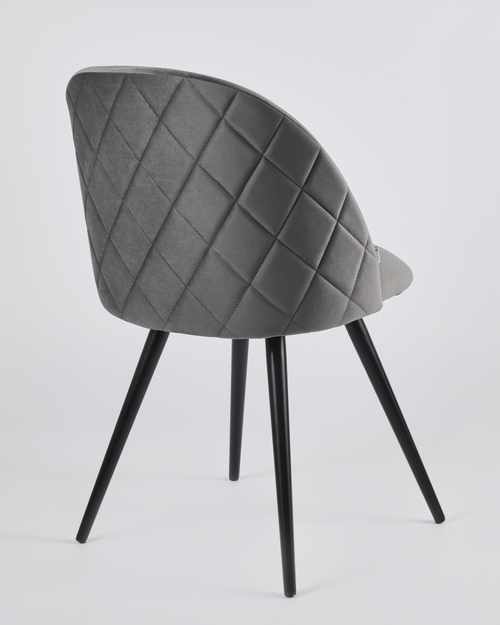 Стул MyFar Джозеф поворотный графитовый велюр (комплект 2 шт) MF1009-2