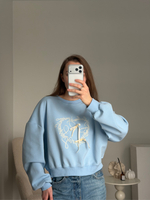 Свитшот Купидон голубой